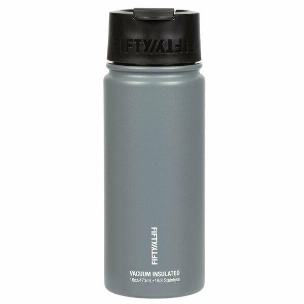 Eat-In Tools 16 oz Double-Wall Vacuum-Insulated Bottles with Flip Cap, Slate Grey EA3536091